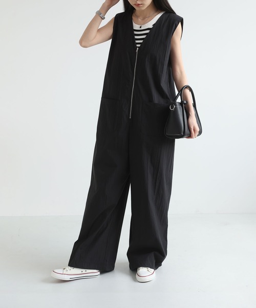 MAISON DE THERESE(メゾン ド テレーズ)の「前後2WAY ハーフジップサロペット(サロペット/オーバーオール・レディース・GRAY/Black/BROWN・M)」の4枚目の写真