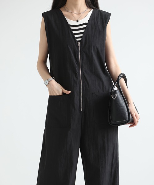 MAISON DE THERESE(メゾン ド テレーズ)の「前後2WAY ハーフジップサロペット(サロペット/オーバーオール・レディース・GRAY/Black/BROWN・M)」の5枚目の写真