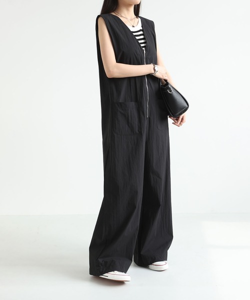 MAISON DE THERESE(メゾン ド テレーズ)の「前後2WAY ハーフジップサロペット(サロペット/オーバーオール・レディース・GRAY/Black/BROWN・M)」の6枚目の写真