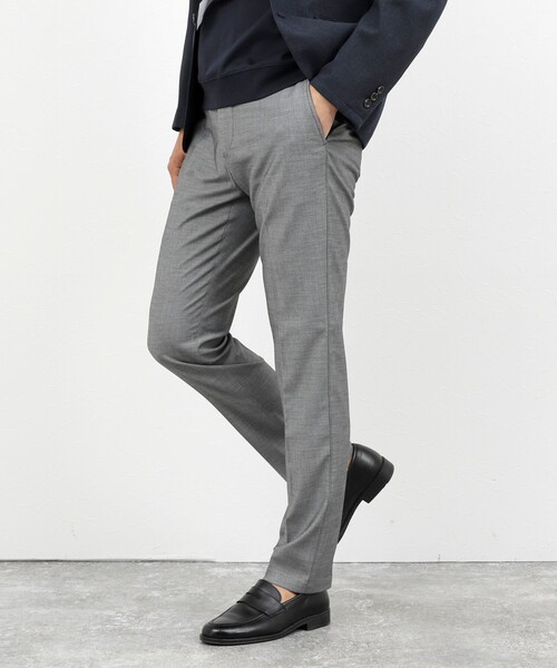 NOLLEY’S(ノーリーズ)の「《ビジカジ対応》INFITEX ロイヤルOX スリムフィットパンツ 26SS(その他パンツ・メンズ・アイボリー/グレー/ネイビー/ブルー・S/XXL/XL/L/M)」の2枚目の写真