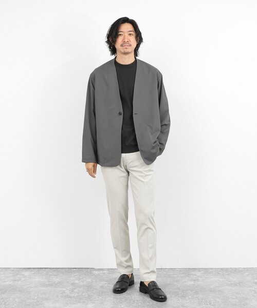 NOLLEY’S(ノーリーズ)の「《ビジカジ対応》INFITEX ロイヤルOX スリムフィットパンツ 26SS(その他パンツ・メンズ・アイボリー/グレー/ネイビー/ブルー・S/XXL/XL/L/M)」の13枚目の写真