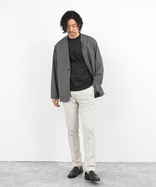 NOLLEY’S(ノーリーズ)の「《ビジカジ対応》INFITEX ロイヤルOX スリムフィットパンツ 26SS(その他パンツ・メンズ・アイボリー/グレー/ネイビー/ブルー・S/XXL/XL/L/M)」の14枚目の写真