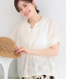 SHOO・LA・RUE | 【体型カバー/洗濯機可】インせず着られる スキッパー裾リボンブラウス(シャツ/ブラウス)