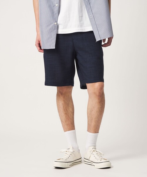 A DAY IN THE LIFE UNITED ARROWS(アデイインザライフユナイテッドアローズ)の「リネンライク バスケット イージーショーツ-吸水速乾・通気性-<A DAY IN THE LIFE>(その他パンツ・メンズ・ナチュラル/ネイビー/ダークブラウン/ブラック・S/XL/M/L)」の4枚目の写真