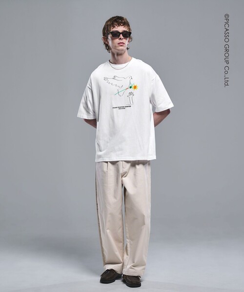 green label relaxing(グリーンレーベルリラクシング)の「【別注】<PABLO PICASSO>インスパイアアート プリント 半袖 Tシャツ カットソー(Tシャツ/カットソー・メンズ・その他1/その他4/その他2/その他3・XL/M/L)」の7枚目の写真