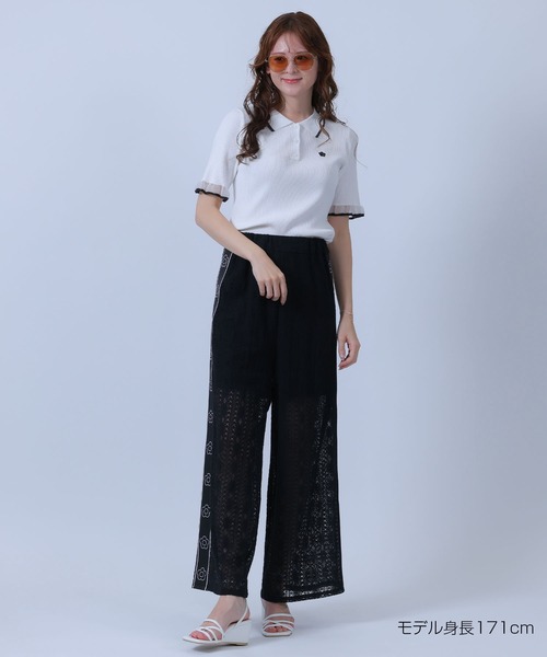 MARY QUANT（マリークワント）の「フリルニットポロ プルオーバー（ポロシャツ・レディース・ネイビー/ホワイト/ブラック/ピンク・M）」の19枚目の写真