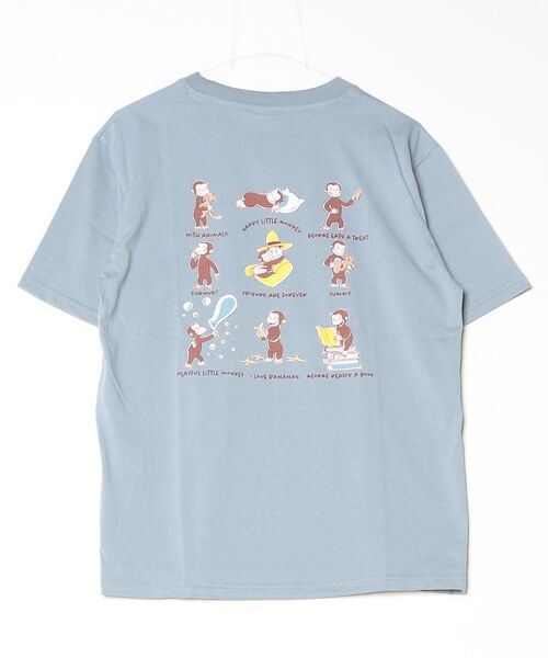 ALWAYS GOOD TIME（オルウェイズグッドタイム）の「【CuriousGeorge/おさるのジョージ】キャラクタープリント半袖Tシャツ(ＤＲＹ）（Tシャツ/カットソー・メンズ・サックスブルー/ブラック/ブラウン/グレイッシュベージュ・LARGE/MEDIUM）」の8枚目の写真
