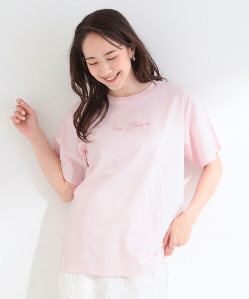 SHOO・LA・RUE(シューラルー)の「【ひんやり/洗濯機可/S-LL】夏に快適サラサラ感 大人のひんやりプリントTシャツ(Tシャツ/カットソー・レディース・ピンク系1/ベージュ系2/ブラウン系その他2/ホワイト系1/サックスブルー系1/ブラック系2・02/03/01/04)」の20枚目の写真