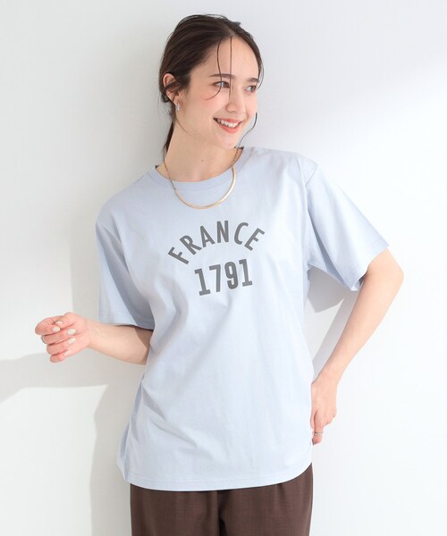 SHOO・LA・RUE(シューラルー)の「【綿100%/ひんやり/S-LL】選べる3柄 大人のプリントTシャツ(Tシャツ/カットソー・レディース・ピンク系1/ベージュ系2/ブラウン系その他2/ホワイト系1/サックスブルー系1/ブラック系2・02/03/01/04)」の20枚目の写真