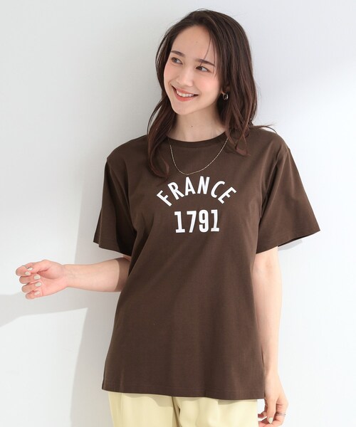 SHOO・LA・RUE(シューラルー)の「【綿100%/ひんやり/S-LL】選べる3柄 大人のプリントTシャツ(Tシャツ/カットソー・レディース・ピンク系1/ベージュ系2/ブラウン系その他2/ホワイト系1/サックスブルー系1/ブラック系2・02/03/01/04)」の16枚目の写真