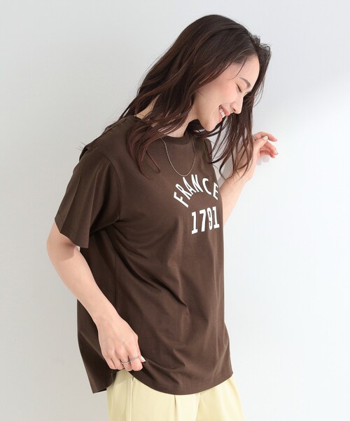 SHOO・LA・RUE(シューラルー)の「【綿100%/ひんやり/S-LL】選べる3柄 大人のプリントTシャツ(Tシャツ/カットソー・レディース・ピンク系1/ベージュ系2/ブラウン系その他2/ホワイト系1/サックスブルー系1/ブラック系2・02/03/01/04)」の15枚目の写真