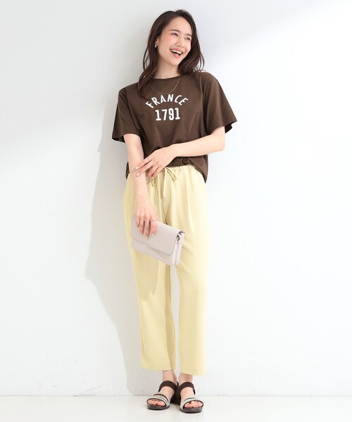 SHOO・LA・RUE(シューラルー)の「【綿100%/ひんやり/S-LL】選べる3柄 大人のプリントTシャツ(Tシャツ/カットソー・レディース・ピンク系1/ベージュ系2/ブラウン系その他2/ホワイト系1/サックスブルー系1/ブラック系2・02/03/01/04)」の14枚目の写真