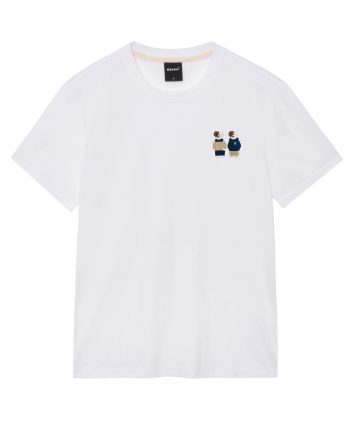 OKSTAR（オクスター）の「ミニミーフレンズブロドック刺繍半袖（Tシャツ/カットソー・レディース・グレー/ライトグレー/ダークブルー/ダークグリーン/ライトベージュ/カーキ/ネイビー/ダークグレー/クリーム/ホワイト/ブラック・SMALL/MEDIUM/LARGE/X-LARGE/2XL/4XL/3XL）」の13枚目の写真
