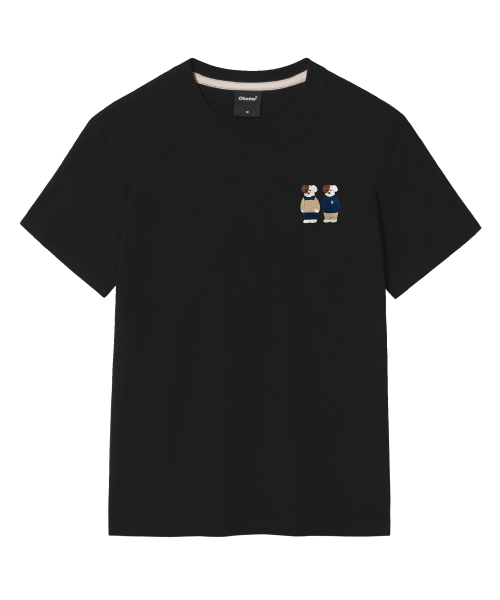 OKSTAR（オクスター）の「ミニミーフレンズブロドック刺繍半袖（Tシャツ/カットソー・レディース・グレー/ライトグレー/ダークブルー/ダークグリーン/ライトベージュ/カーキ/ネイビー/ダークグレー/クリーム/ホワイト/ブラック・SMALL/MEDIUM/LARGE/X-LARGE/2XL/4XL/3XL）」の14枚目の写真