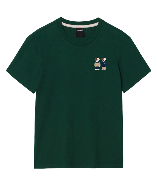 OKSTAR（オクスター）の「ミニミーフレンズブロドック刺繍半袖（Tシャツ/カットソー・レディース・グレー/ライトグレー/ダークブルー/ダークグリーン/ライトベージュ/カーキ/ネイビー/ダークグレー/クリーム/ホワイト/ブラック・SMALL/MEDIUM/LARGE/X-LARGE/2XL/4XL/3XL）」の16枚目の写真
