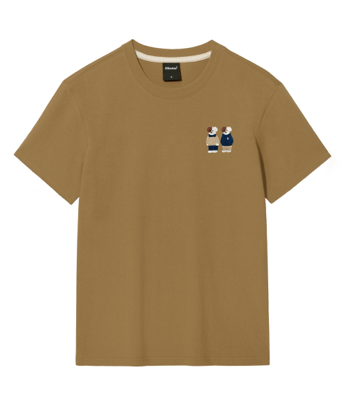 OKSTAR（オクスター）の「ミニミーフレンズブロドック刺繍半袖（Tシャツ/カットソー・レディース・グレー/ライトグレー/ダークブルー/ダークグリーン/ライトベージュ/カーキ/ネイビー/ダークグレー/クリーム/ホワイト/ブラック・SMALL/MEDIUM/LARGE/X-LARGE/2XL/4XL/3XL）」の17枚目の写真