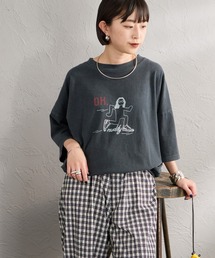 [REMI RELIEF/レミレリーフ] 別注 ビッグシルエット SP加工プリントTシャツ