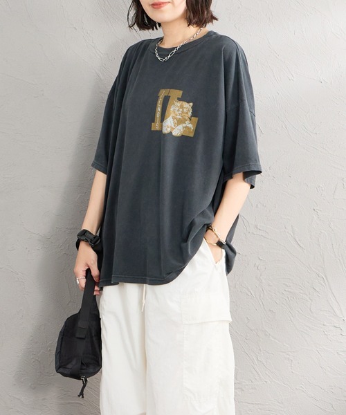 REMI RELIEF（レミレリーフ）の「[REMI RELIEF/レミレリーフ] 別注 ビッグシルエット SP加工プリントTシャツ（Tシャツ/カットソー・レディース・D/B/C/A/F/E・F/S/M）」の19枚目の写真