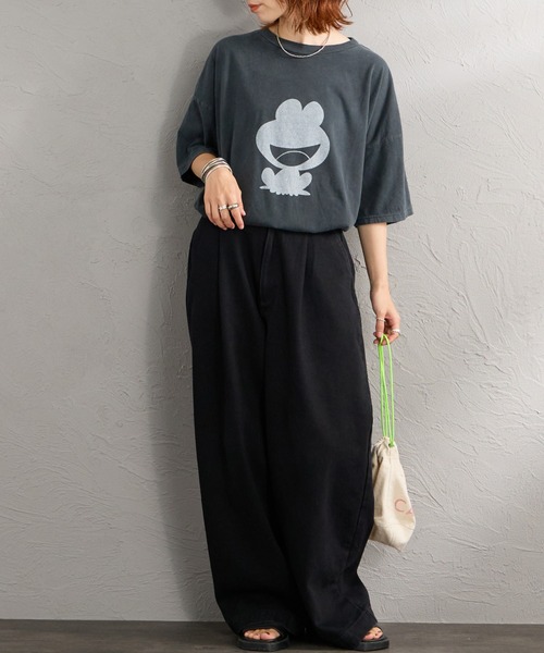REMI RELIEF（レミレリーフ）の「[REMI RELIEF/レミレリーフ] 別注 ビッグシルエット SP加工プリントTシャツ（Tシャツ/カットソー・レディース・D/B/C/A/F/E・F/S/M）」の9枚目の写真