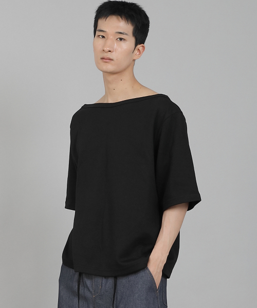SAINTCREW(セントクルー)の「無地ボートネック16sコットン5部半袖TシャツB-8A04ブラック(Tシャツ/カットソー・メンズ・その他・MEDIUM/LARGE/XXXX-LARGE/XXX-LARGE/XX-LARGE/X-LARGE)」の4枚目の写真