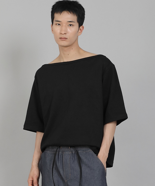 SAINTCREW(セントクルー)の「無地ボートネック16sコットン5部半袖TシャツB-8A04ブラック(Tシャツ/カットソー・メンズ・その他・MEDIUM/LARGE/XXXX-LARGE/XXX-LARGE/XX-LARGE/X-LARGE)」の5枚目の写真