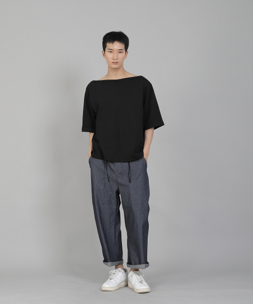 SAINTCREW(セントクルー)の「無地ボートネック16sコットン5部半袖TシャツB-8A04ブラック(Tシャツ/カットソー・メンズ・その他・MEDIUM/LARGE/XXXX-LARGE/XXX-LARGE/XX-LARGE/X-LARGE)」の7枚目の写真
