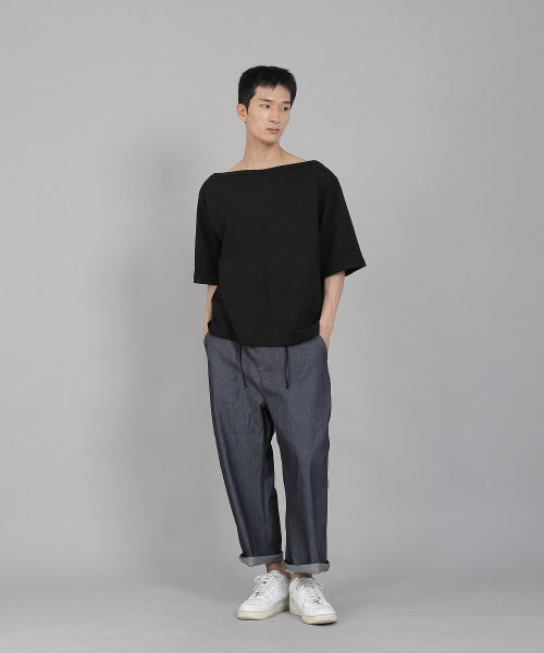 SAINTCREW(セントクルー)の「無地ボートネック16sコットン5部半袖TシャツB-8A04ブラック(Tシャツ/カットソー・メンズ・その他・MEDIUM/LARGE/XXXX-LARGE/XXX-LARGE/XX-LARGE/X-LARGE)」の8枚目の写真