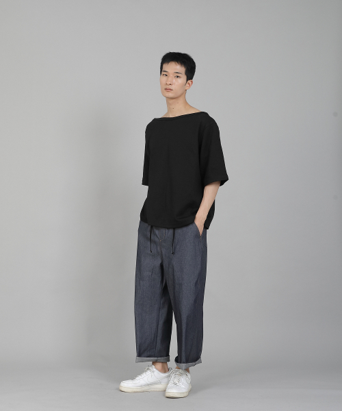 SAINTCREW(セントクルー)の「無地ボートネック16sコットン5部半袖TシャツB-8A04ブラック(Tシャツ/カットソー・メンズ・その他・MEDIUM/LARGE/XXXX-LARGE/XXX-LARGE/XX-LARGE/X-LARGE)」の10枚目の写真