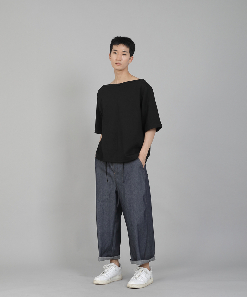 SAINTCREW(セントクルー)の「無地ボートネック16sコットン5部半袖TシャツB-8A04ブラック(Tシャツ/カットソー・メンズ・その他・MEDIUM/LARGE/XXXX-LARGE/XXX-LARGE/XX-LARGE/X-LARGE)」の11枚目の写真