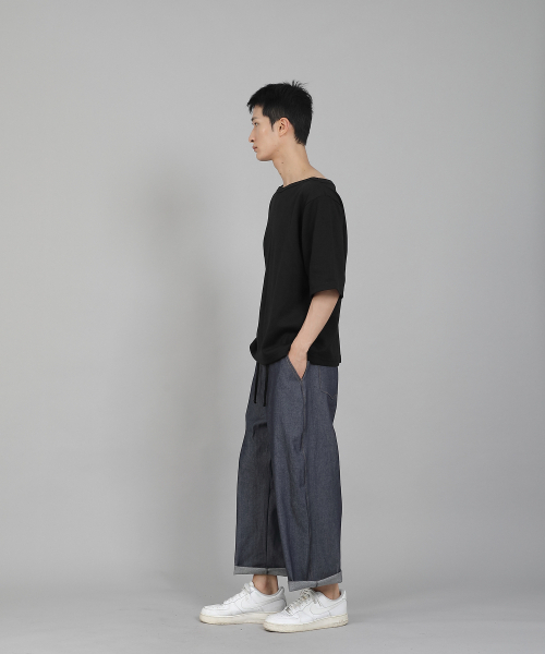 SAINTCREW(セントクルー)の「無地ボートネック16sコットン5部半袖TシャツB-8A04ブラック(Tシャツ/カットソー・メンズ・その他・MEDIUM/LARGE/XXXX-LARGE/XXX-LARGE/XX-LARGE/X-LARGE)」の12枚目の写真