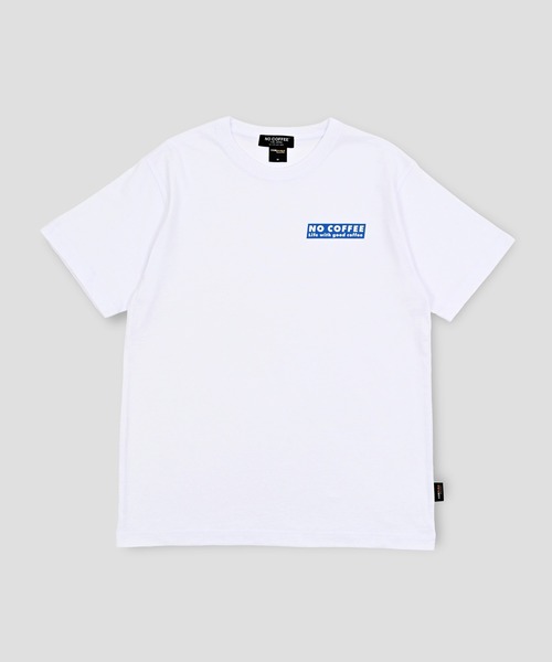 NO COFFEE(ノーコーヒー)の「コーデュラコットン ボックスロゴ S/S Tee(Tシャツ/カットソー・メンズ・ホワイト/ブラック・MEDIUM/LARGE/X-LARGE)」の1枚目の写真