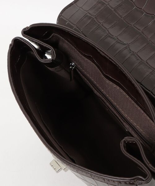Ray BEAMS(レイビームス)の「◎クロコフラップBAG(トートバッグ・レディース・ダークブラウン/サックスブルー・ONE SIZE)」の5枚目の写真