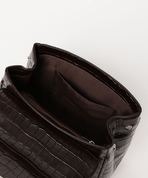 Ray BEAMS(レイビームス)の「クロコ フラップ バッグ(トートバッグ・レディース・ダークブラウン/サックスブルー・ONE SIZE)」の15枚目の写真