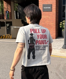 SCALLYWAG（スカリーワグ）の「[リュジョンラン × スケリーワック] プルアップクロップTシャツ[グレー]（Tシャツ/カットソー）」