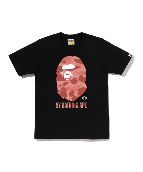 A BATHING APE(アベイシングエイプ)の「1ST CAMO BY BATHING APE TEE(Tシャツ/カットソー・レディース・ホワイト×ピンク/ブラック×グリーン/ホワイト×グリーン/ブラック×ピンク・X-SMALL/MEDIUM/SMALL/XX-SMALL)」の1枚目の写真