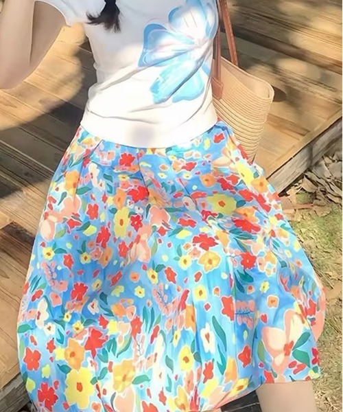 AsheKsha(アシクシャ)の「小花柄スカート(スカート・レディース・マルチ・F)」の8枚目の写真