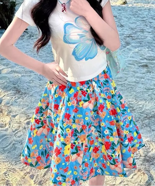 AsheKsha(アシクシャ)の「小花柄スカート(スカート・レディース・マルチ・F)」の9枚目の写真