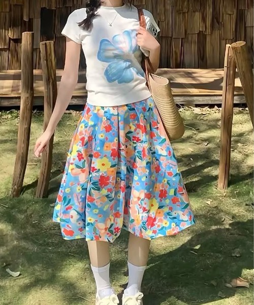 AsheKsha(アシクシャ)の「小花柄スカート(スカート・レディース・マルチ・F)」の10枚目の写真