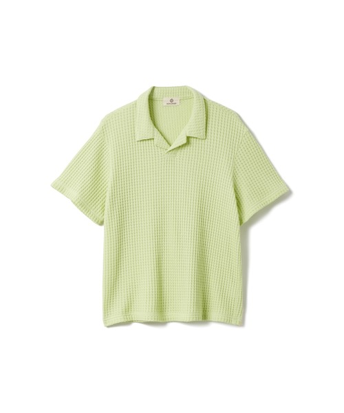 SEAGREEN(シーグリーン)の「SEAGREEN(シーグリーン) BIG WAFFLE SKIPPER POLO(ポロシャツ・メンズ・ブルー/グリーン/ブラウン・2/3)」の2枚目の写真