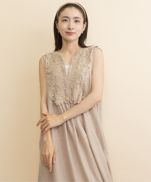 lodie(ロディ)の「胸レース・ノースリワンピース(ワンピース・レディース・ベージュ/ブラック・FREE)」の17枚目の写真