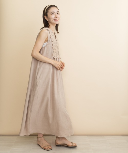 lodie(ロディ)の「胸レース・ノースリワンピース(ワンピース・レディース・ベージュ/ブラック・FREE)」の21枚目の写真