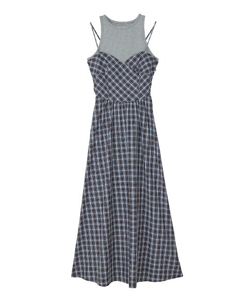 Ameri(アメリ)の「CHECK PATTERN CORSET DOCKING DRESS(ドレス・レディース・ネイビー/カーキ・MEDIUM/SMALL)」の16枚目の写真