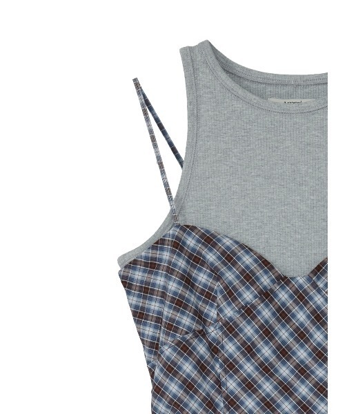 Ameri(アメリ)の「CHECK PATTERN CORSET DOCKING DRESS(ドレス・レディース・ネイビー/カーキ・MEDIUM/SMALL)」の18枚目の写真