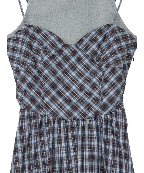 Ameri(アメリ)の「CHECK PATTERN CORSET DOCKING DRESS(ドレス・レディース・ネイビー/カーキ・MEDIUM/SMALL)」の19枚目の写真