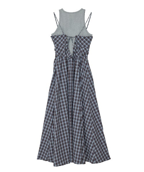 Ameri(アメリ)の「CHECK PATTERN CORSET DOCKING DRESS(ドレス・レディース・ネイビー/カーキ・MEDIUM/SMALL)」の21枚目の写真