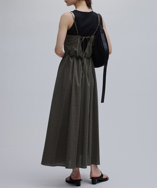 Ameri(アメリ)の「CHECK PATTERN CORSET DOCKING DRESS(ドレス・レディース・ネイビー/カーキ・MEDIUM/SMALL)」の11枚目の写真