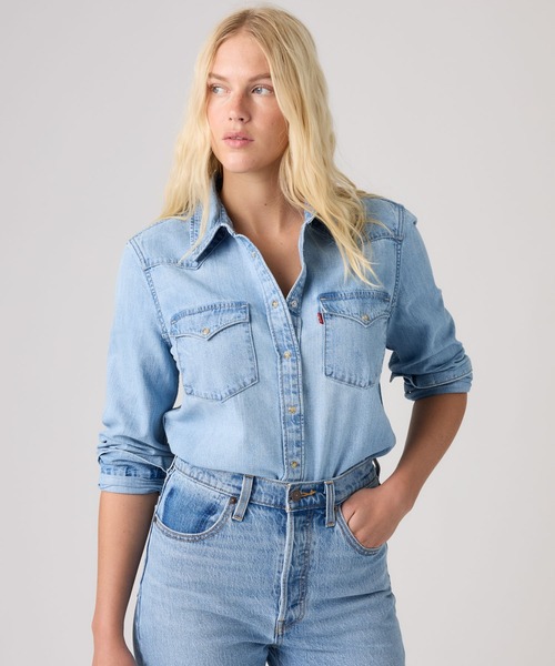 Levi's(リーバイス)の「Levi's/リーバイス ヘリテージ ウエスタン デニムシャツ(シャツ/ブラウス・レディース・インディゴブルー・XS/M/S)」の1枚目の写真
