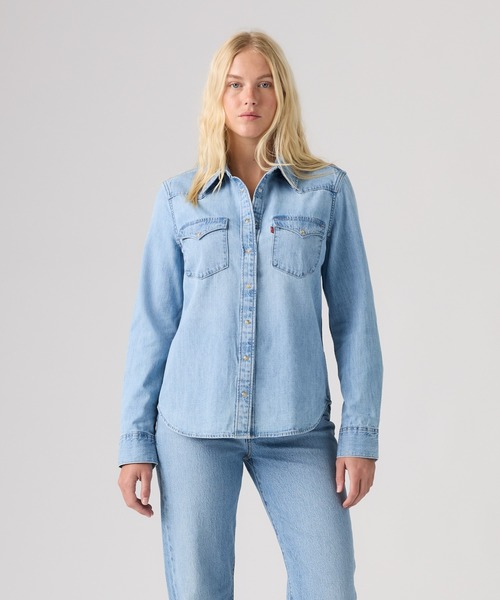 Levi's(リーバイス)の「Levi's/リーバイス ヘリテージ ウエスタン デニムシャツ(シャツ/ブラウス・レディース・インディゴブルー・XS/M/S)」の2枚目の写真