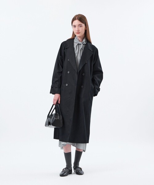 MACKINTOSH PHILOSOPHY（ﾏｯｷﾝﾄｯｼｭ ﾌｨﾛｿﾌｨｰ）の「【WEB&一部店舗限定】【LUTHRIE(ラスリー)】ソフトギャバジントレンチコート（トレンチコート・レディース・ダークネイビー/ベージュ・36/38）」の9枚目の写真