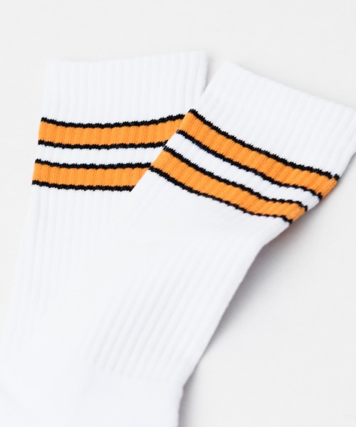 RED KAP(レッドキャップ)の「【RE】【RED KAP(レッドキャップ)】LINE LONG Socks(ソックス/靴下・メンズ・ホワイト×ネイビー/ホワイト×イエロー/ホワイト×レッド・FREE)」の7枚目の写真